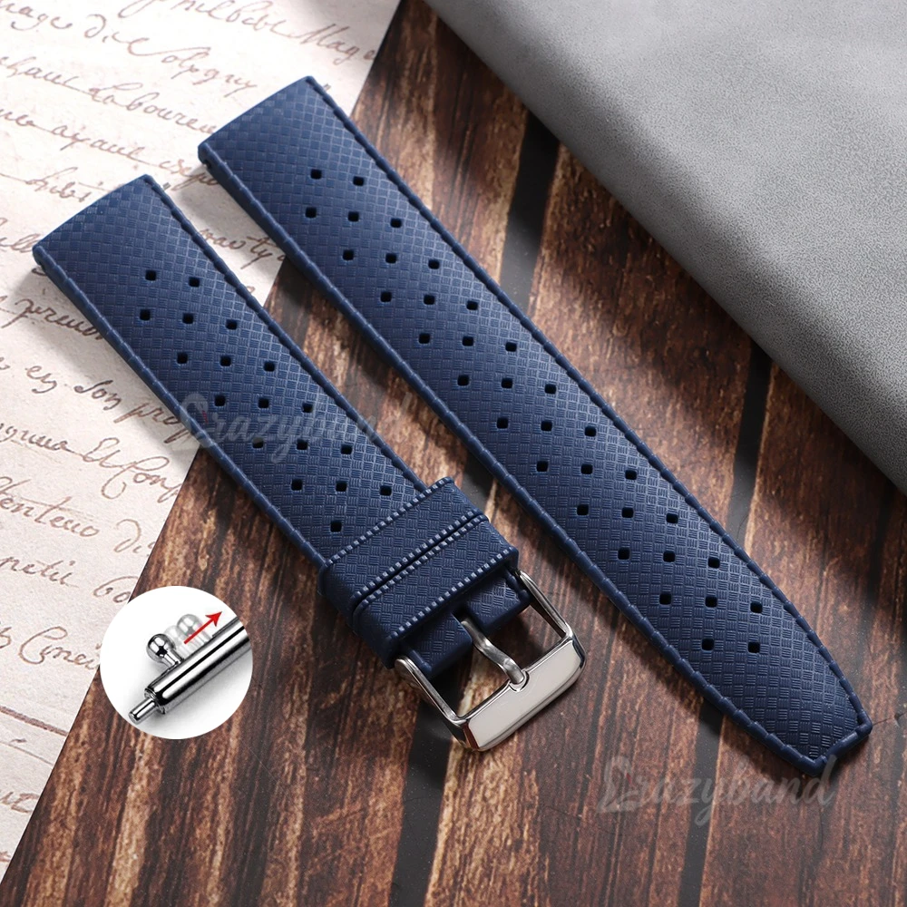 Universal Soft Silicone Sport Watch Strap - Breathable Rubber Bracelet in Brown, Orange, and Black (20mm & 22mm)
