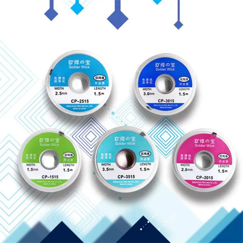 

Оплетка для удаления припоя с медной оплеткой, 1,5-3,5 мм