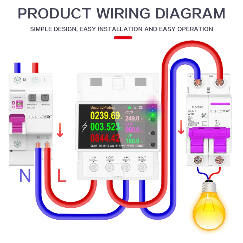 inteligente consumo de energia medidor kwh wattmeter 02