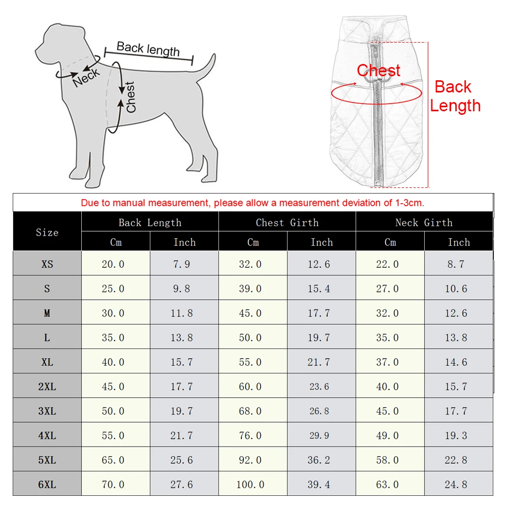 Windproof Reflective Winter Pet Jacket with D-ring
