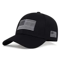 New USA Flag Baseball Hat Men's Outdoor Solid Color Embroidered Sports Duck Tongue Baseball Hat 1