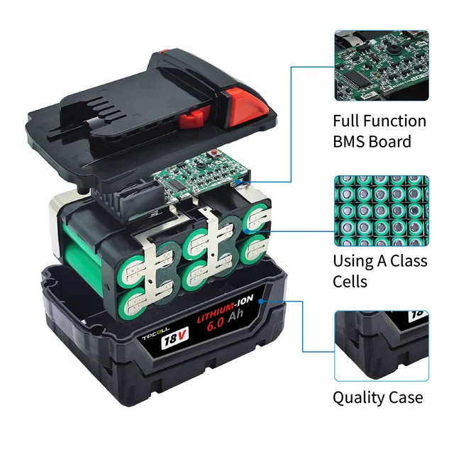  Paquete de 2 baterías de repuesto M18 de 5.0Ah para batería  Milwaukee M18, repuesto para herramientas eléctricas inalámbricas Milwaukee  M18, batería de litio 18V XC 48-11-1852 48-11-1850 48-11-1862 :  Herramientas y Mejoras del Hogar