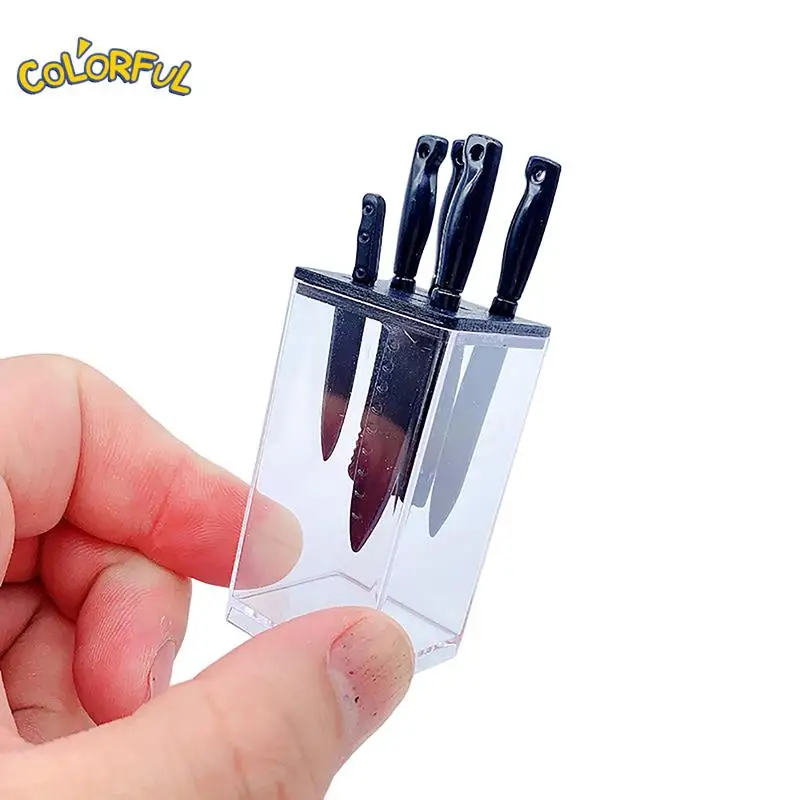 Kitchen Toys 1/12 Dollhouse Knife Rest Model Cooking Utensils Mini Knives Set Toys Dollhouse Dolls House Kitchen Accessories play kitchen kitchen toys,pretend kitchen toys,doll house toys