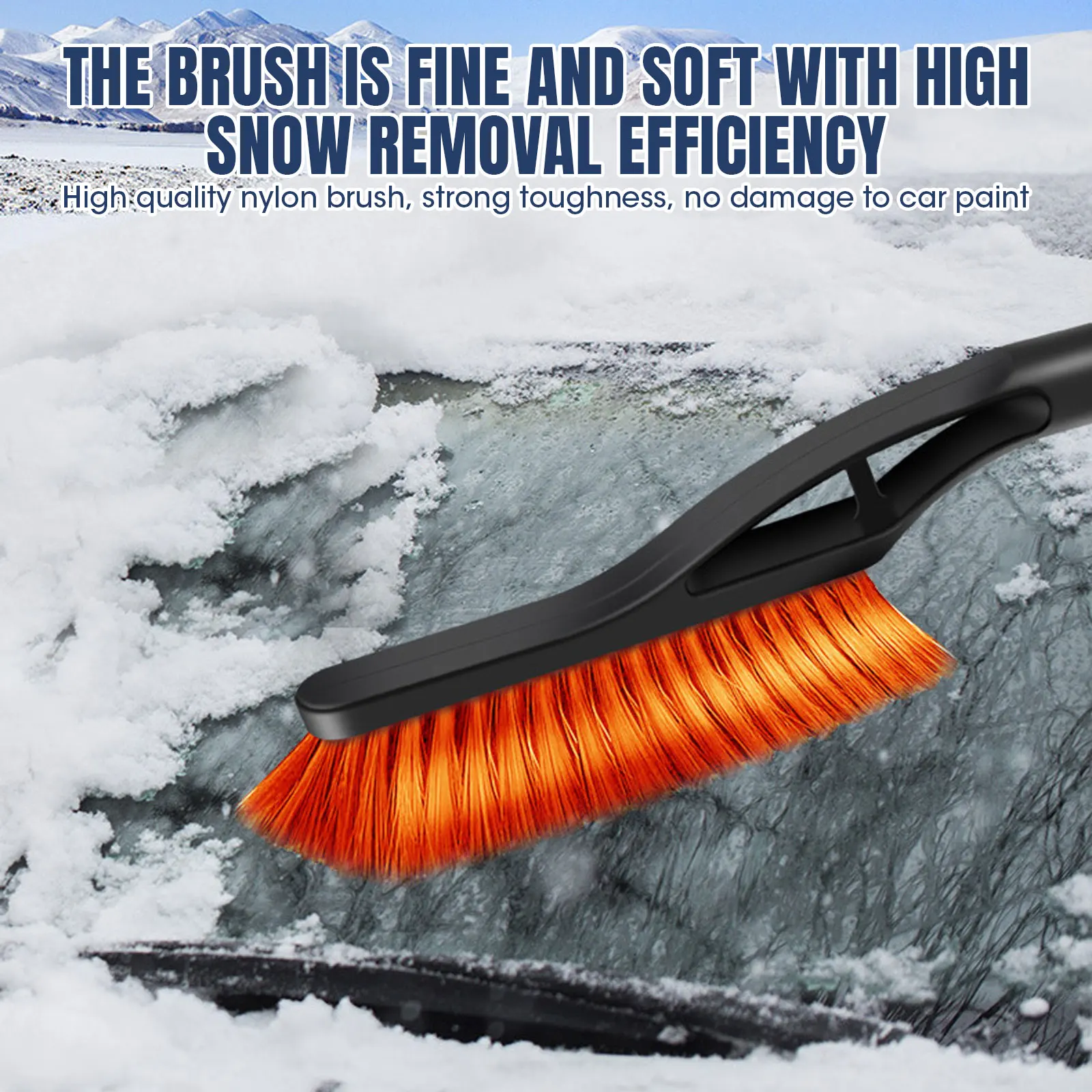 1 Pc ABS Three-in-one Retractable Durable Car Snow Removal Shovel Ice Scraping Defrosting with Safety Hammer Auto Cleaning Tools