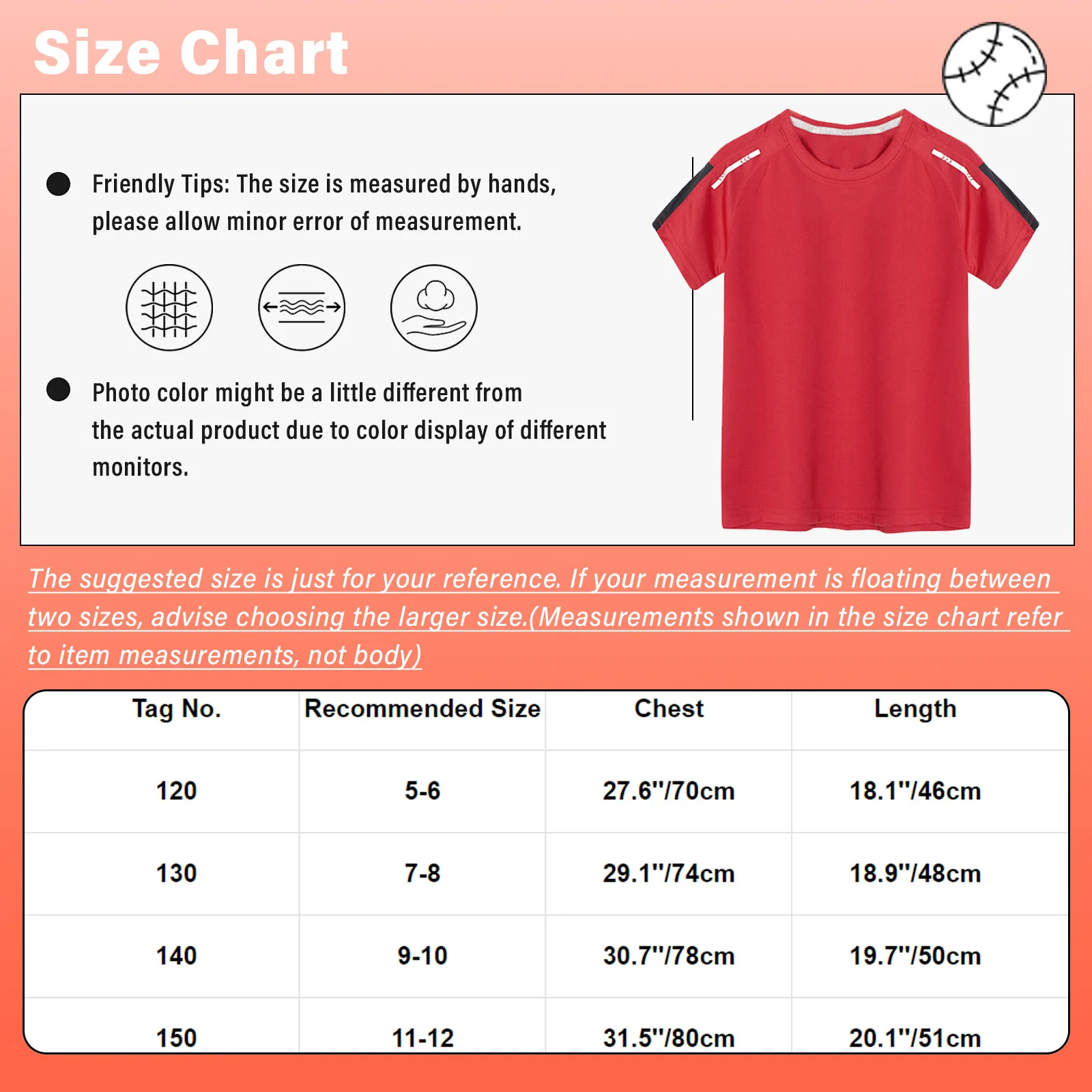 Kids Boys RunningTennis Raglan Sleeve T-shirt Fashion Casual Round Neck Tee Top Sports Football Basketball Shirt for Workout