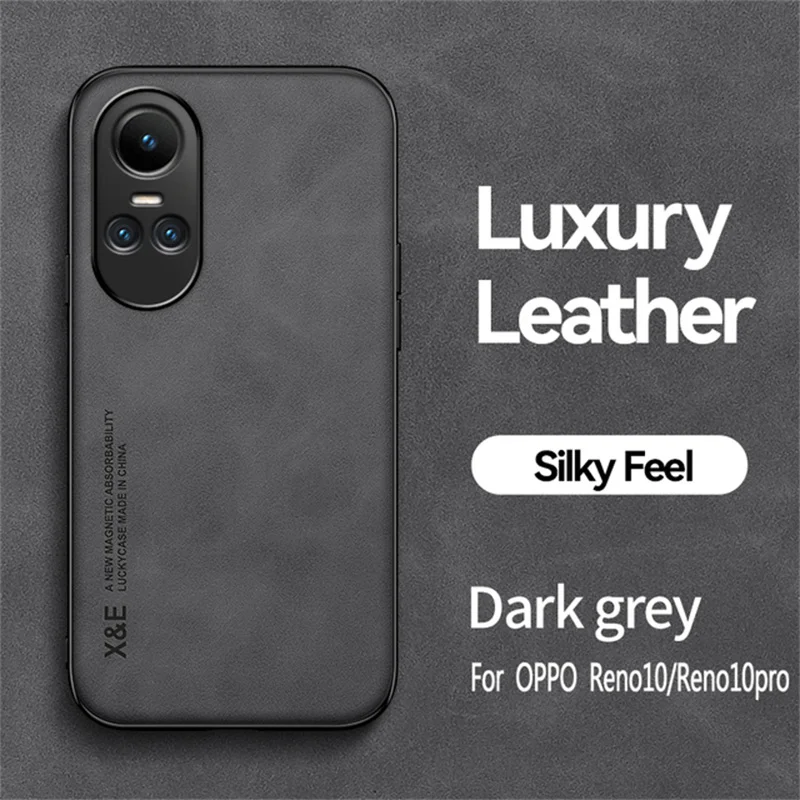 Magnetic Leather Shockproof Phone Case with Car Holder Attachment