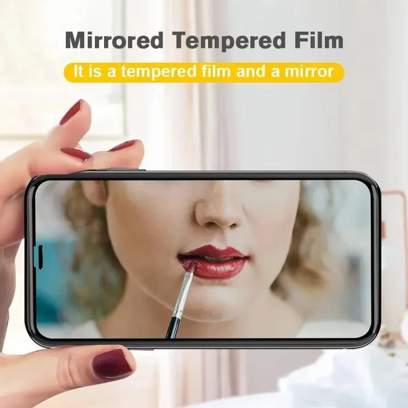 Premium 8D Mirror Tempered Glass Screen Protector - Full Coverage Protective Film