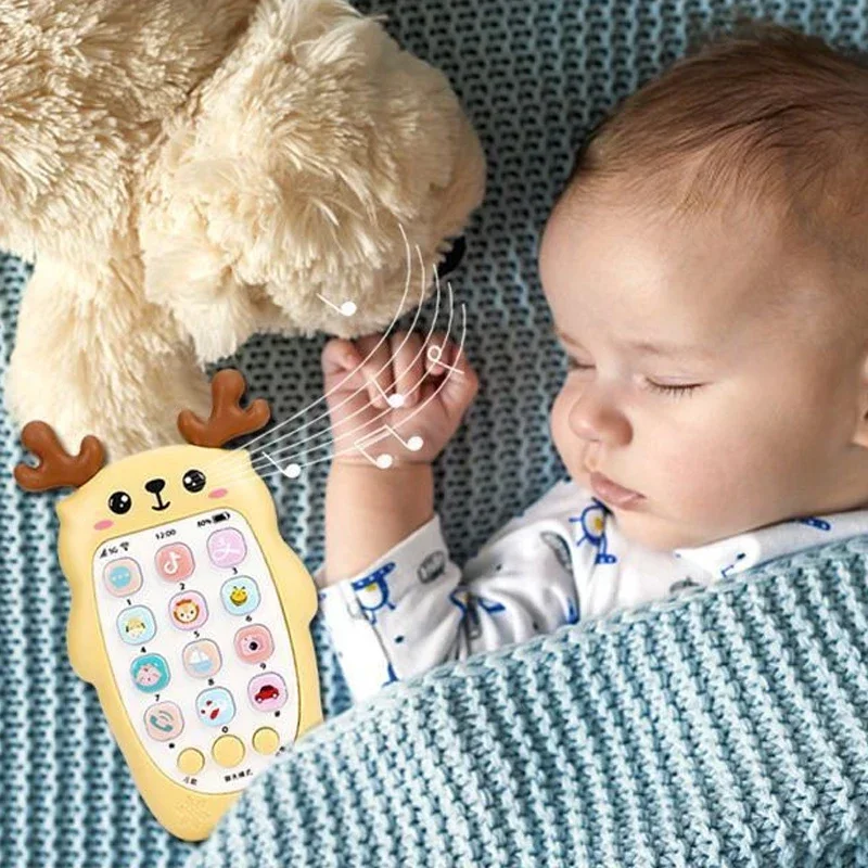 Baby Phone Toys Bilingual Telephone Teether Music Voice Toy Early Educational Learning Machine Electronic Children Gift Baby Toy 3