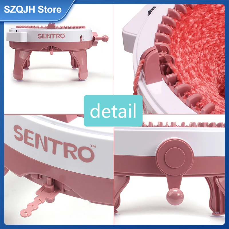 QJH 48 Needle Knitting Machine Weaving Hat Scarf Bib Sweater Girl Yarn Machine Children Adult toy