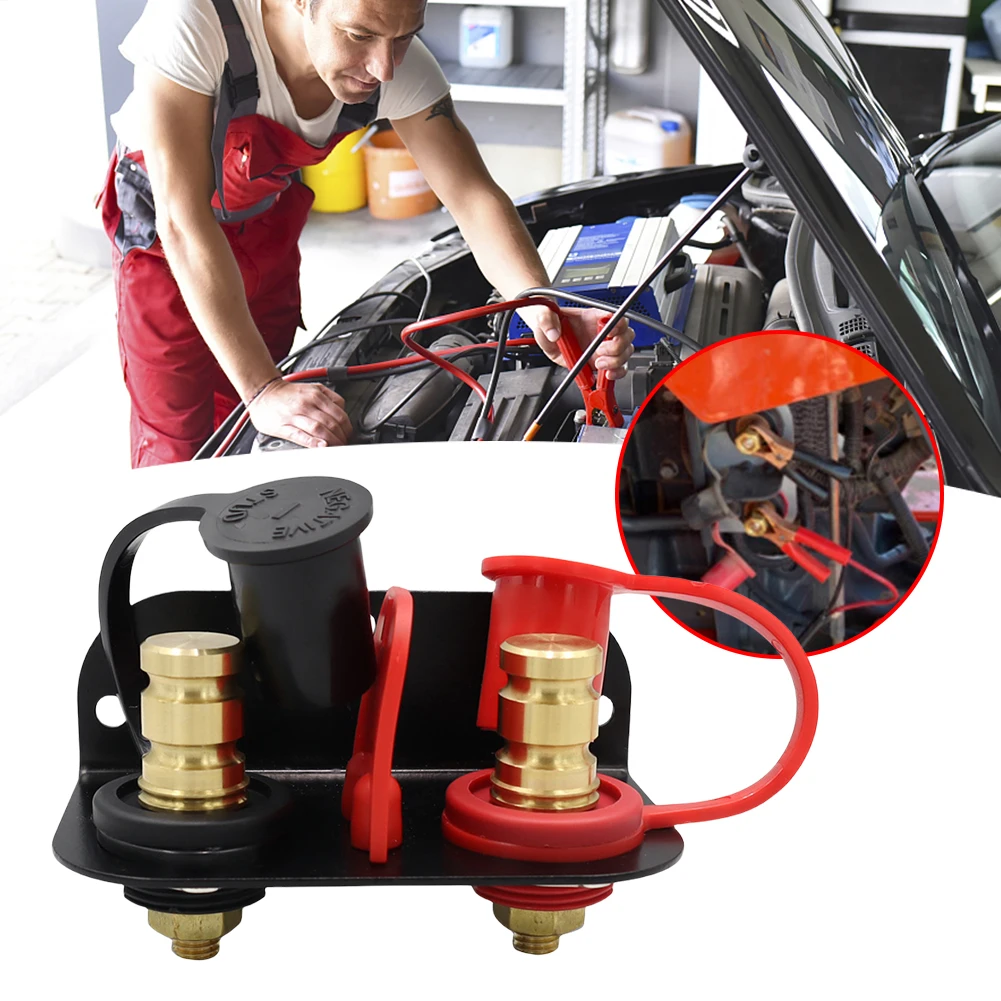Remote Battery Jumper Post Terminal 250A Remote Charging Tool Relocation Kit Remote Battery Terminals for UTV ATV Car Trucks