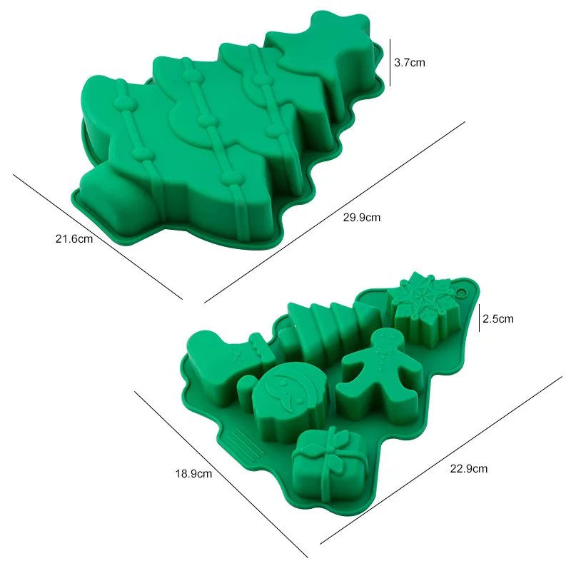 Silicone Chocolate Mold Bakeware For Christmas Cake Decoration