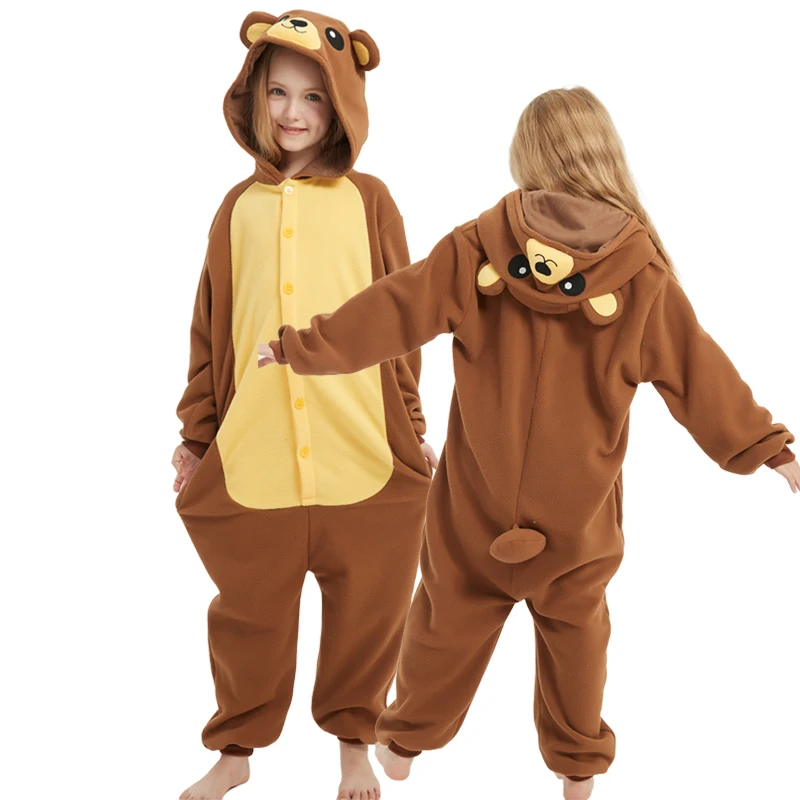 Kids Cute Cartoon Cosplay One Piece Pajamas Baby Animals Halloween Boys Girls Kigurumi Anime Pajamas kids pajamas