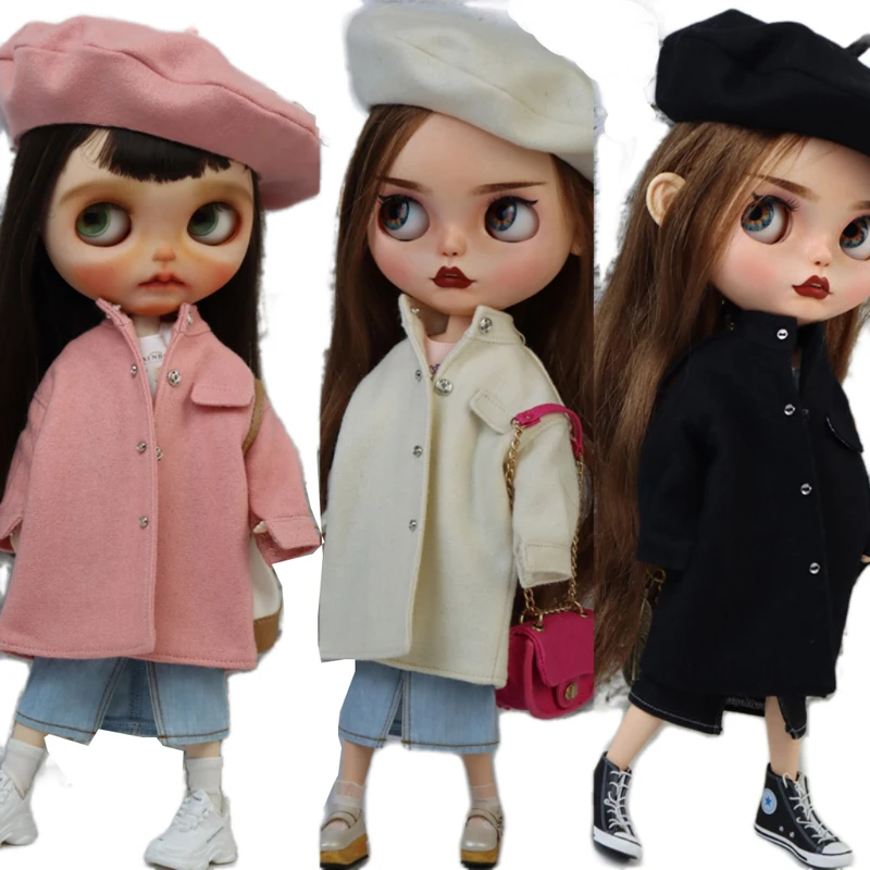 Blyth Doll Winter Coat Pants Jeans for Ob24 Ob22 Azone Blythe Doll Clothes