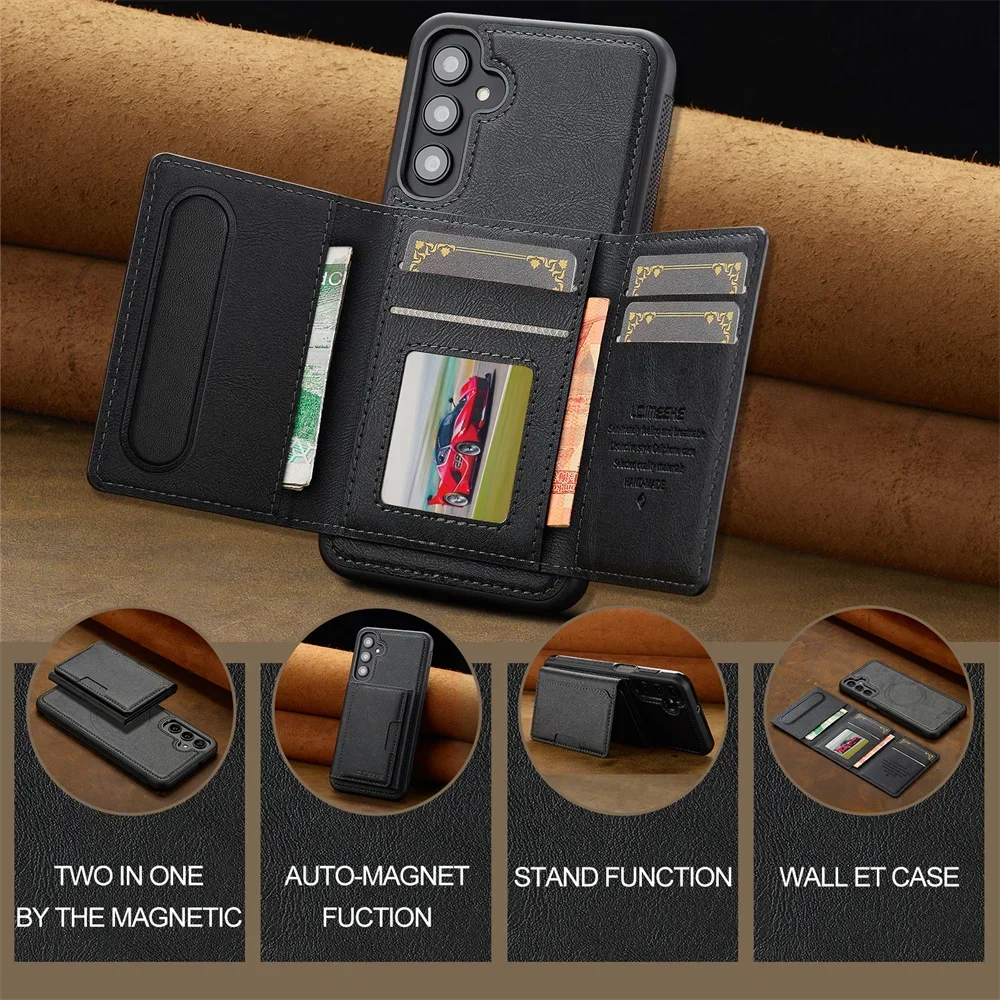 Magnetic Detachable Wallet Cover Case