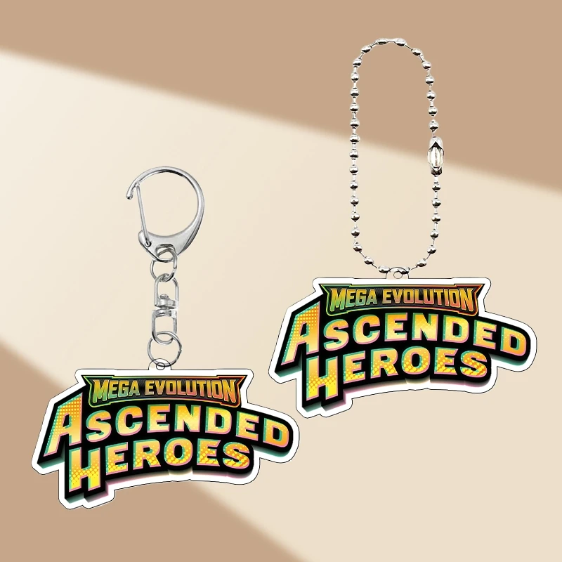 Anime Ptcg poche monstre Mega Evolution série héroïnes ascendues acrylique porte-clés accessoires jeu Collection carte porte-clés charme
