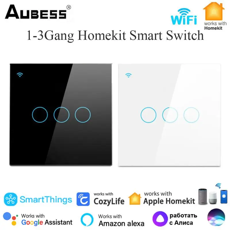 

HomeKit WiFi Smart Touch Switch EU Smart Home Neutral Wire Needed Cozylife Remote Control Vias Alexa Google Home Alice Siri