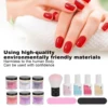 Base Coat Nail Dipping Powder Nail Powder Nail Dipping Powder Set Nail Art Powder Top Base Coat Gel Dust Brush Manicure Tool Set 1
