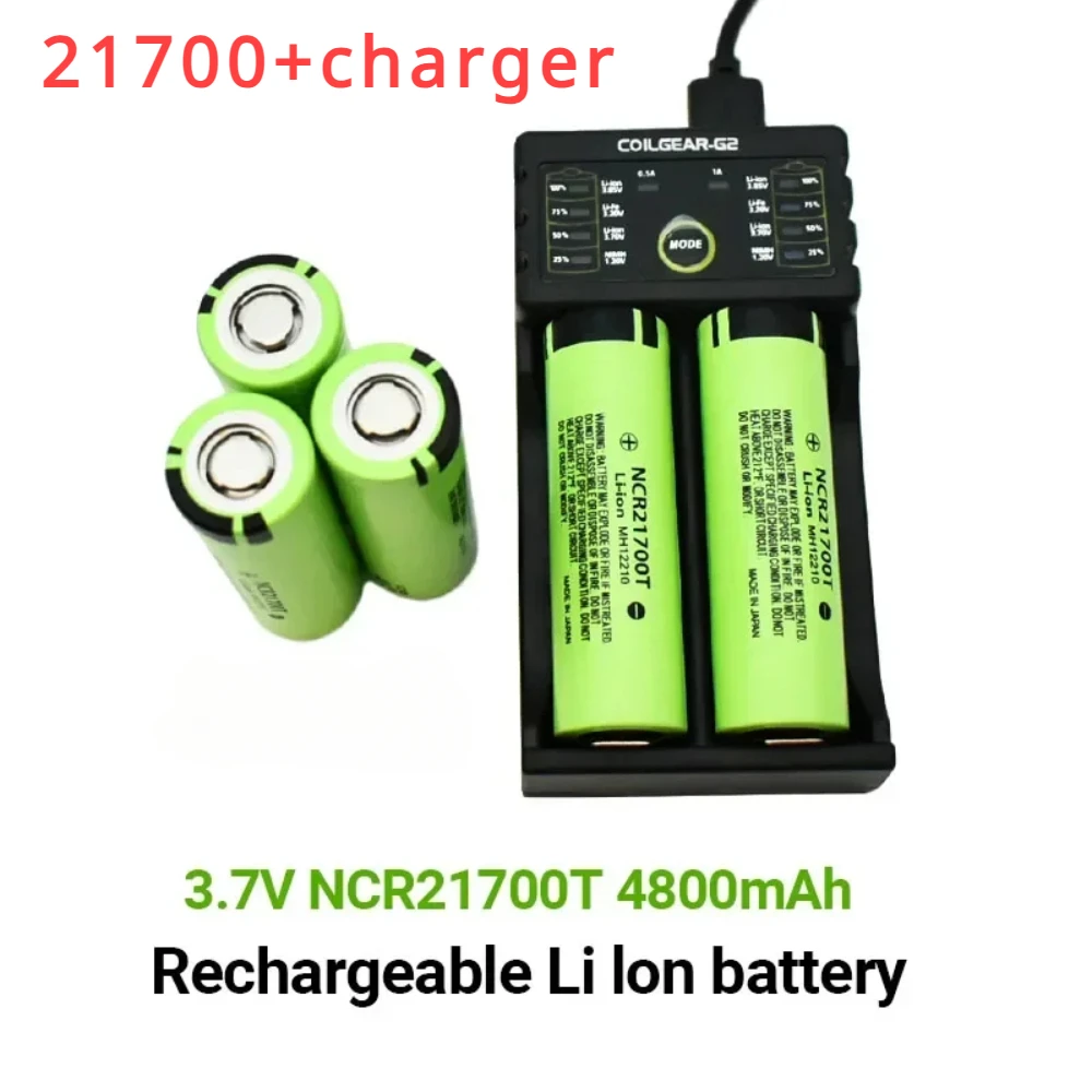 

Original 21700 Battery 4800mAh NCR21700 48T 3.7v Lithium Rechargeable Batteries High Capacity for Flashlight Toys HD Cell