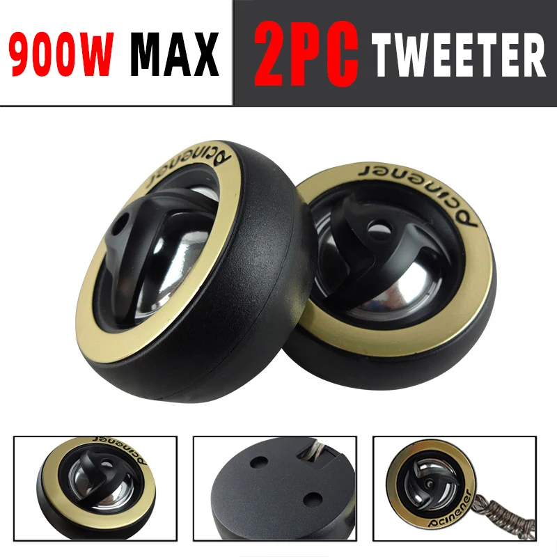 High Efficiency Mini Dome Tweeter Speaker With Base 12V Loudspeaker Audio Auto Sound Speaker For Car Audio System 900W (2*450W)