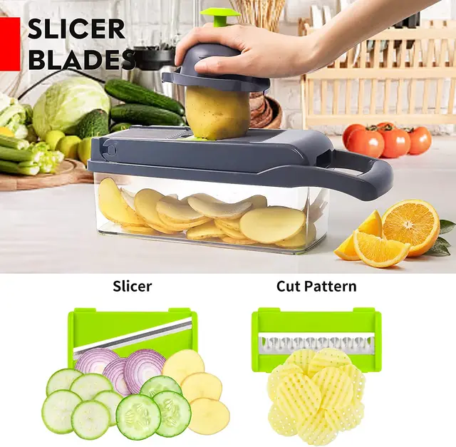  Vegetable Chopper,Senbowe Multifunctional 13-in-1 Food