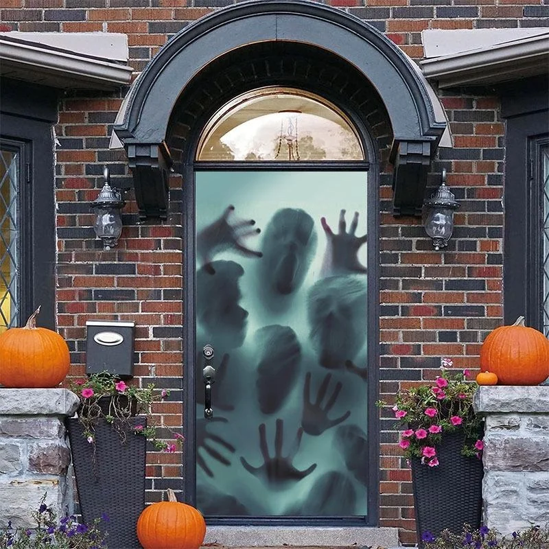 2025 New Horror Glass Window Stickers Halloween Stickers Decor Horror Ghost House Glass Stickers For Props Festival Party