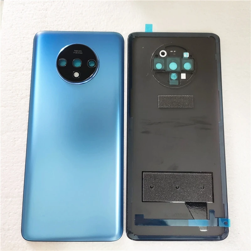 Back glass Cover For OnePlus 7T Back Door Replacement Battery Case Rear Housing Cover With Camera Lens Phone Back Cover Glass Phone Back Cover Phone Camera Lens