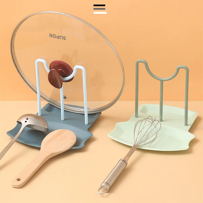 Spatula Spoon Rack Spoon Rest Pot Lid Holder Pan Pot Lid Rack Shelf