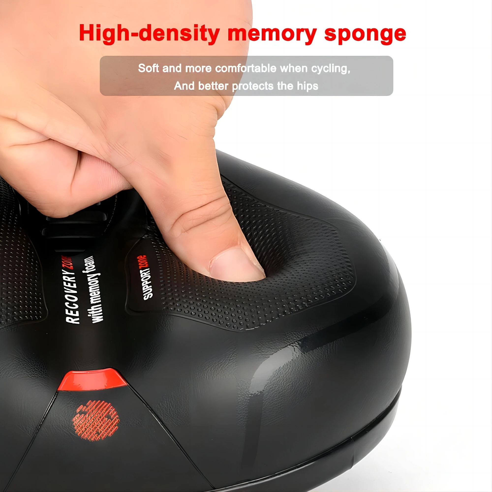 Hollow Breathable Bicycle Saddle for Men and Women,MTB Road Bike,Shock Absorbing,Comfortable,Big Butt,Bike Seat,Safety Warning 3