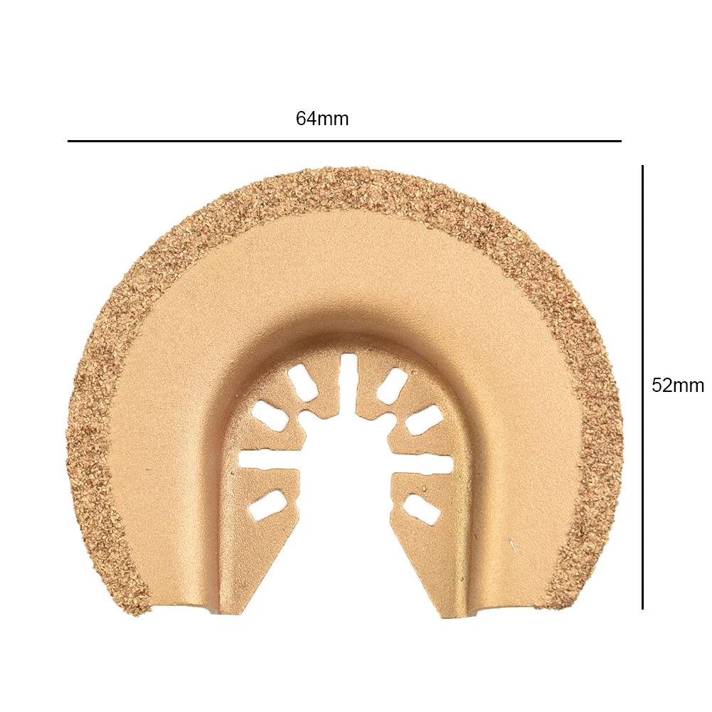 

64mm Half Circle Diamond Quick Release Oscillating Saw Blade Cutting Disc Renovator House DIY Multi Tools Remove Grout Mortar