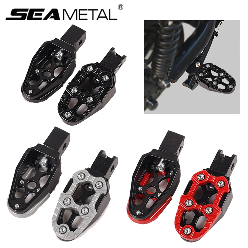 1 Pair Universal Aluminum Alloy Footrest Pedals Angle Adjustable for Motorcycle Scooter ATV E-Bike Foot Rests Foot Pegs Motorcycle Accessories Motorcycle Footrests Motorcycle Foot Pedals