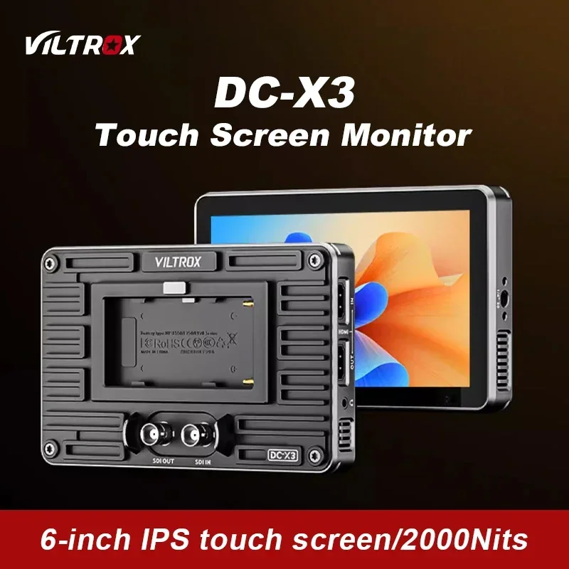 VILTROX DC-X3 DC-X2 Monitor 6 Inch 2000 Nits 4K Touch Screen Profissional HD Monitor Photographic HD FHD Portable Camera
