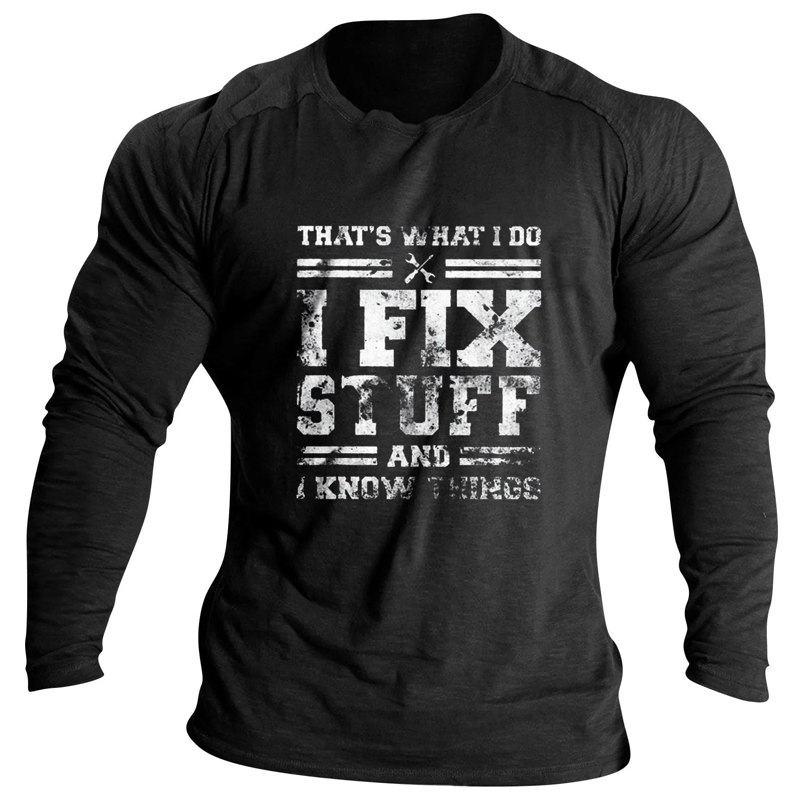 

Long Sleeve T Shirts Mens Graphic Letters Print Fitness Long Sleeve Running Sports T Shirt Muscle Athletic Gym Basic Graphic Tee