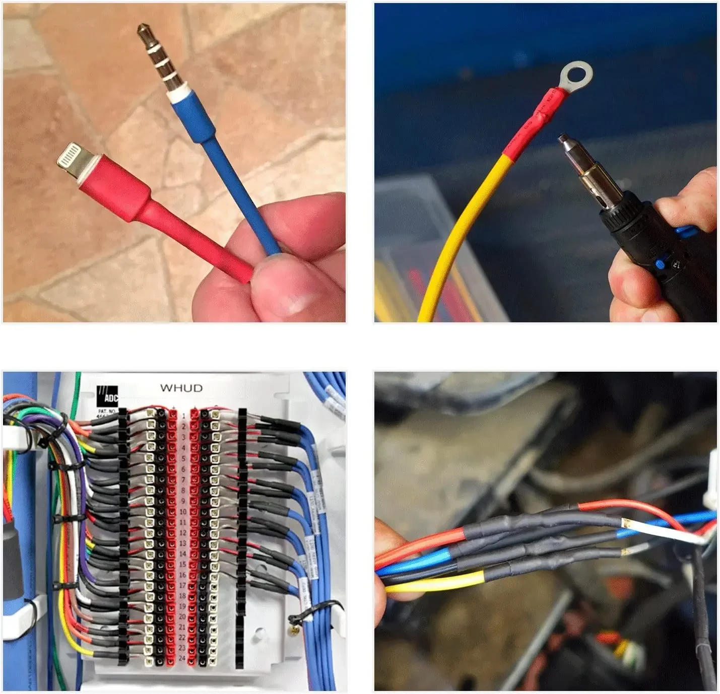 2:1 Heat Shrinkable Tube Assorted Kit Heat Shrink for Cables Shrink Tube Insulated Sleeving Tubing Electrical Connection 328pcs
