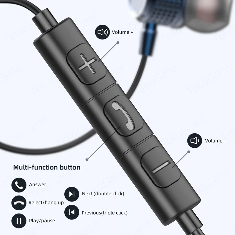 Premium USB C Metal Earbuds with Heavy Bass and Noise Reduction