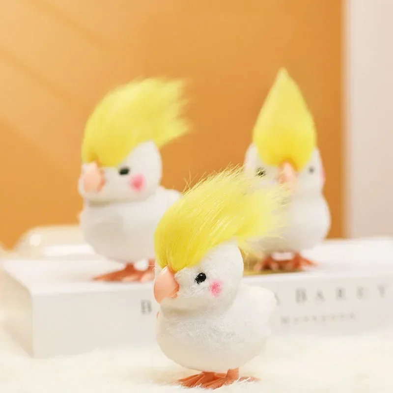 Wind Up Toy Clockwork Toy Chick Wind Up Plush Toys New Cute Jumping Parrot Chick Clockwork Toy Walking Simulation Plush Wind Up Vintage Toys for Kids 2 To 4 Years Old Toys Gift