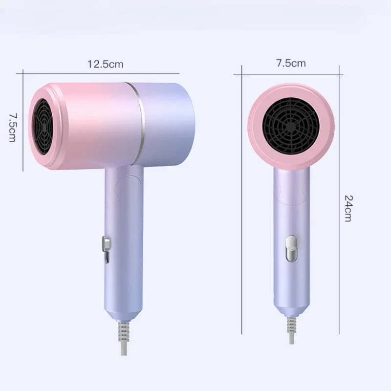 Folding Hairdryer 800W with Carrying Bag Hot Air Anion Hair Care for Home Travel Hair Dryer Dormitory Blow Drier 110V-240V