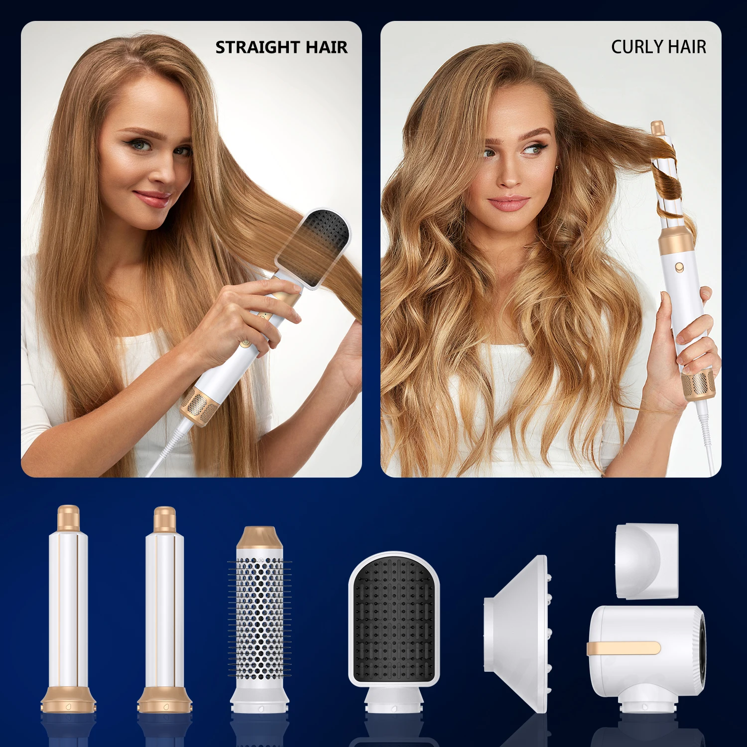 Hair Dryer 7 in 1 Hair Styler Tools Complete Set Salon Brushless Motor 110000rpm Professional Blower Dryer With Comb Hair Dryer Hair Tools