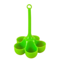 Silicone High-Temperature Resistant Egg Cooker Tray - Food Grade Steamed Egg Tool (Green)
