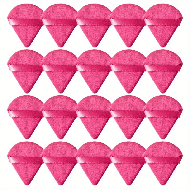 20 Pieces Black Triangle Powder Puff Makeup Puff Velour Face Cosmetic Foundation Sponge Wet Dry Makeup Tool For Makeup Starters 6