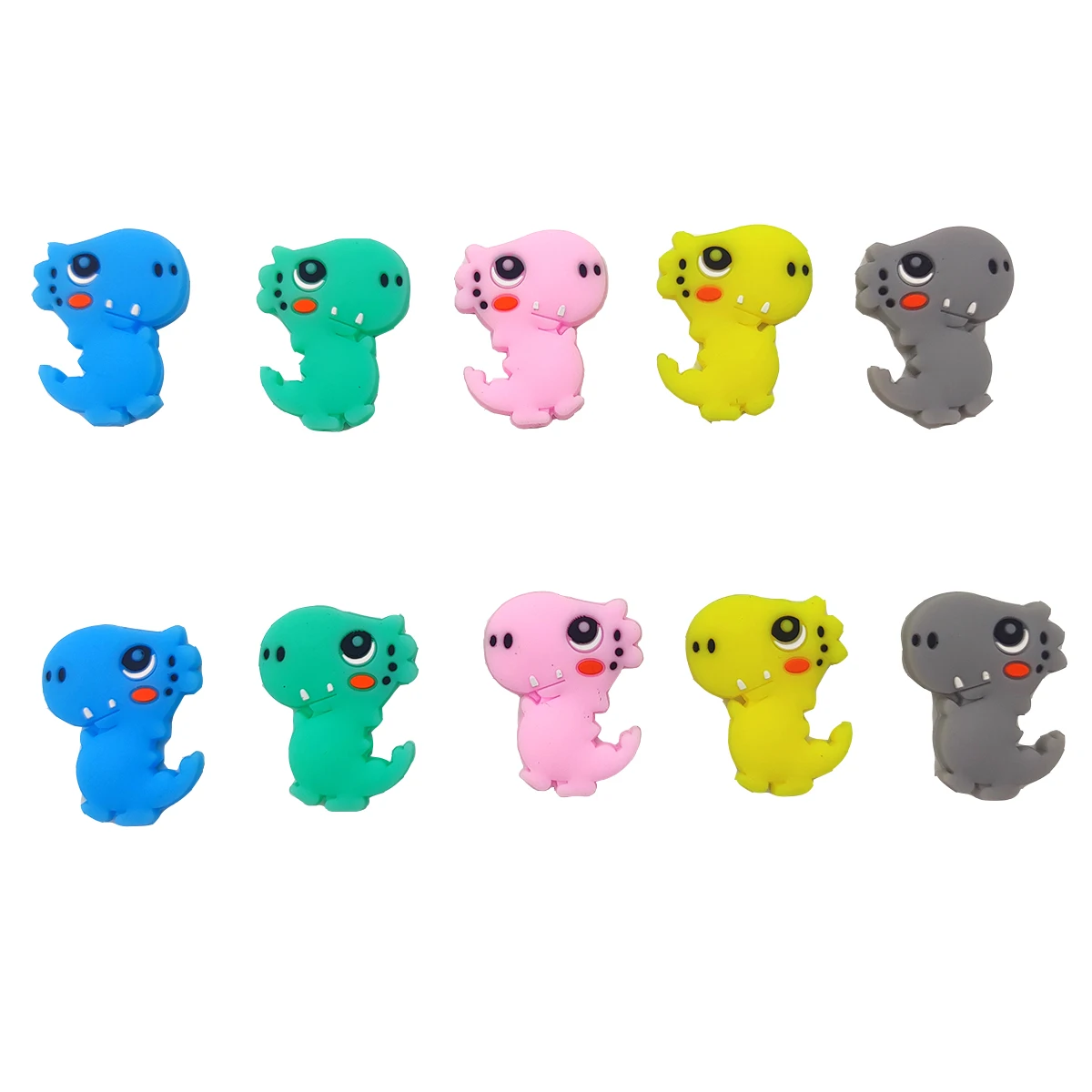 

Мультяшные силиконовые бусины для прорезывания зубов, уход за полостью рта, динозавр, пустышка для детей, подвеска