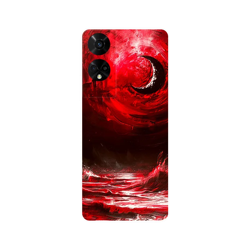 Wolf Painted Shockproof Silicone Phone Case - Stylish and Durable Cover
