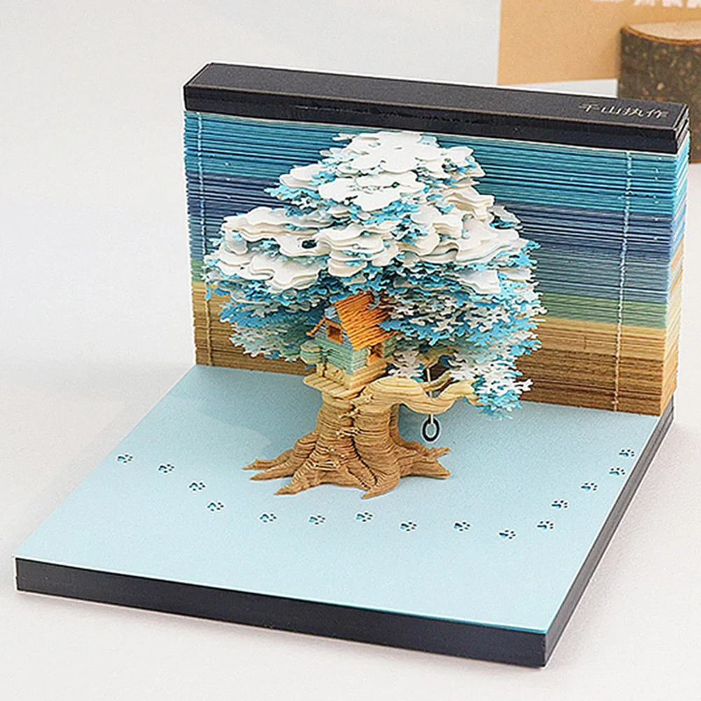 Bloc-notes 3D Oinvest Hiroi Night, notes autocollantes Kawaii, blocs-notes  bricolage, cubes en papier Carementation Treehouse Creative Post, décor de  bureau à domicile - AliExpress, image size:1001x1001