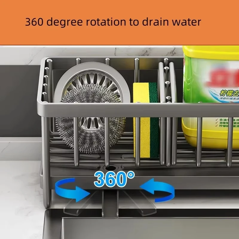 Kitchen Sink Sponge Holder with High Brush Rack, Essential Countertop Storage Organizer, Must-Have Kitchen Accessories 9 küchexyz.de Sa5e4ef284ec847bc83217b9a02ee4fb7U küchexyz.de Best Price | Fast Delivery |Quality Product Kitchen Sink Sponge Holder with High Brush Rack, Essential Countertop Storage Organizer, Must-Have Kitchen Accessories