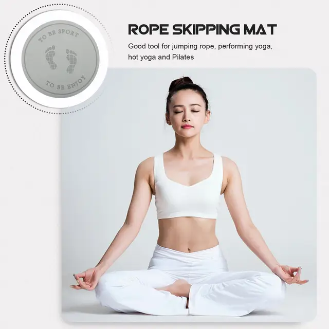 Jump Rope 58x58cm Kids Jump Rope TPE Silent Anti Shock Home Workout Pad Multi Function Exercise Yoga Skipping Fitness 2