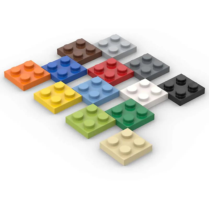

240pcs Bulk Building Blocks Thin Figures Bricks 2x2 Dots Educational Creative Size Compatible With 3022 Plastic Toy for Children