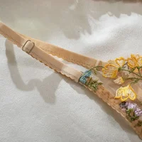 Ensemble de Lingerie florale polyvalente 2 pièces, sous-vêtements transparents brodés pour femmes, intimes 4