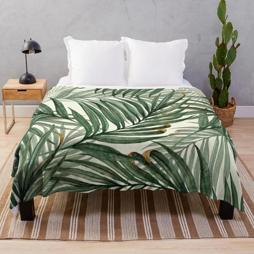 

Palm Leaves Throw Blanket Blankets For Sofas Quilt Blankets