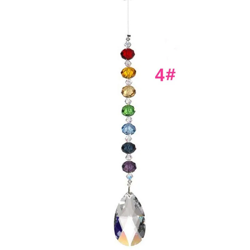 20mm Crystal Ball Prism Chakra Colors Rondelle Beads Pendant Rainbow Maker Suncatcher Home Garden Decoration 1PCS sun catcher,crystal pendant,sun catchers