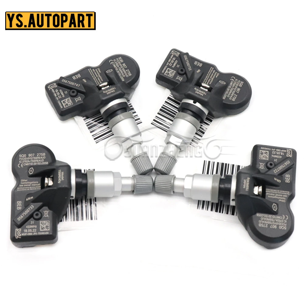 Sensor presión de neumáticos 5Q0907275B para Volkswagen Multivan, nuevo Beetle Passat, Scirocco, Tiguan, sistema de monitoreo de de de control de presión de neumáticos| - AliExpress