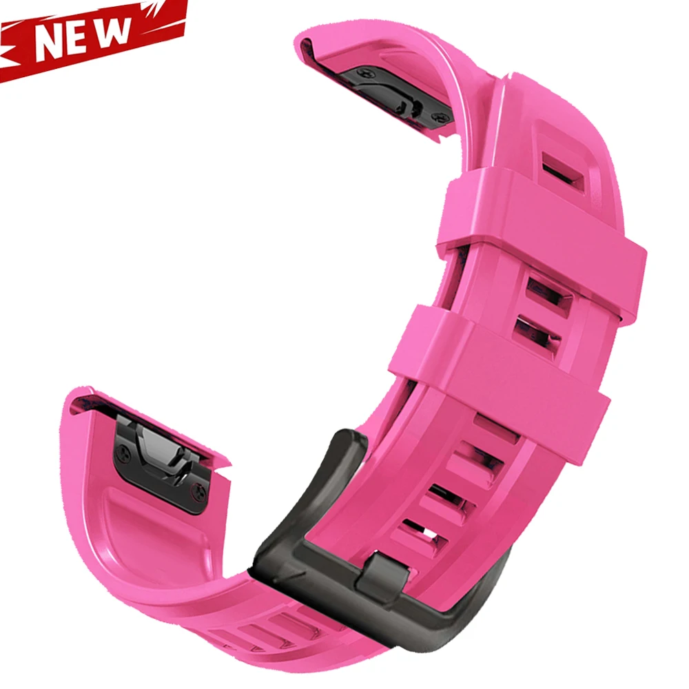 Enhanced Silicone QuickFit Strap - 26mm & 22mm Soft Watchband Bracelet